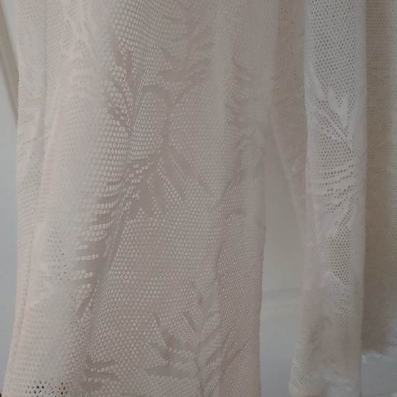 NWT! Sandiva White Palm Mesh Wide Leg Beach Pants ~ Size XL - Picture 5 of 8